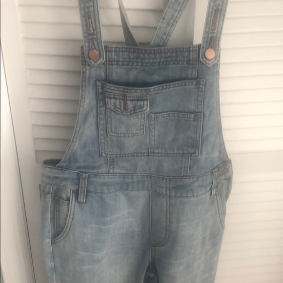 Free People Washed Denim Overalls - Picture 5 of 8